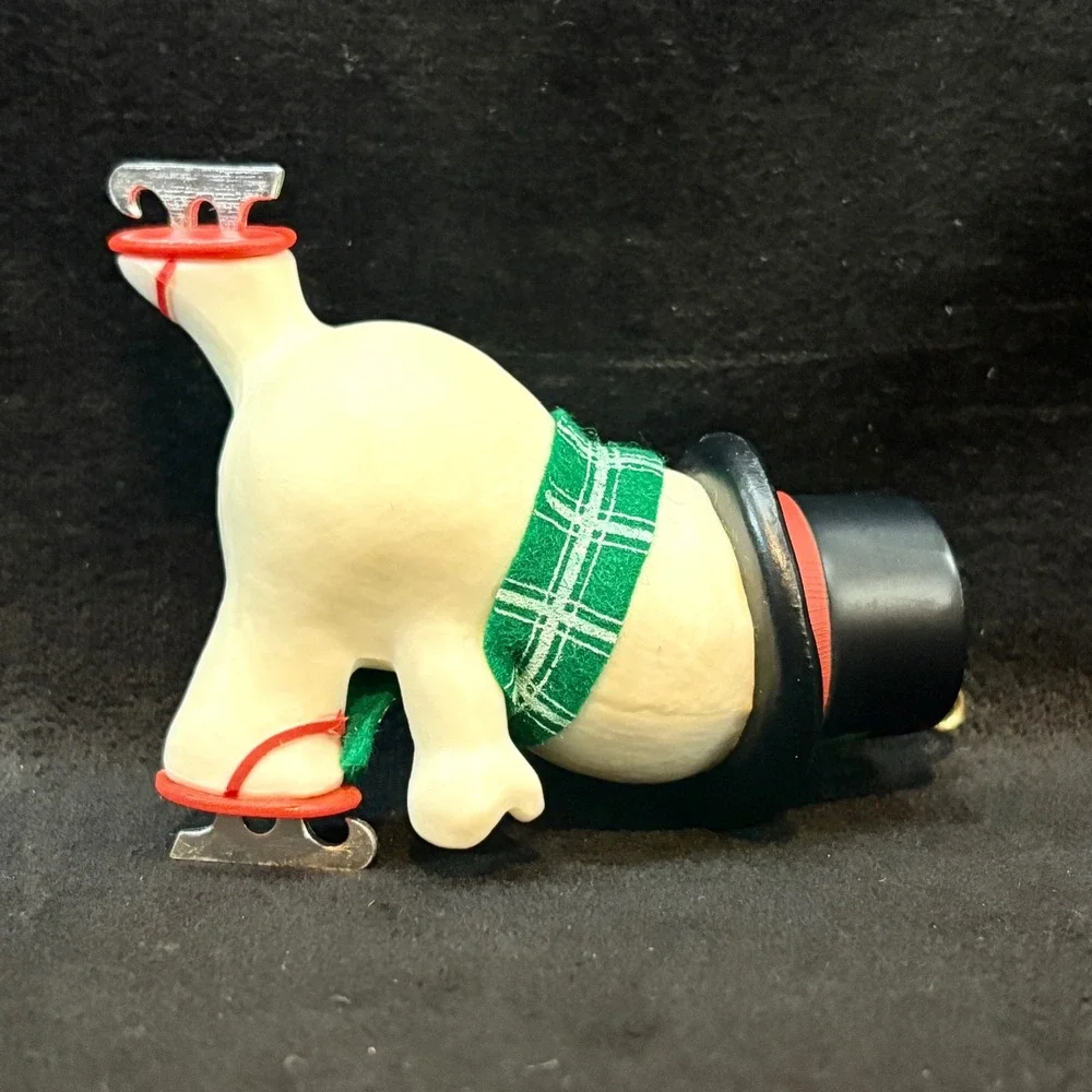 Hallmark Tree Trimmer Collection Skater‎ Snowman Ornament Christmas Vintage